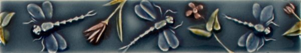 Pratt and Larson Tile 1×8 Dragonflies WW10   Pratt + Larson   