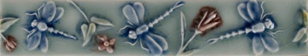 Pratt and Larson Tile 1×8 Dragonflies WW7   Pratt + Larson   