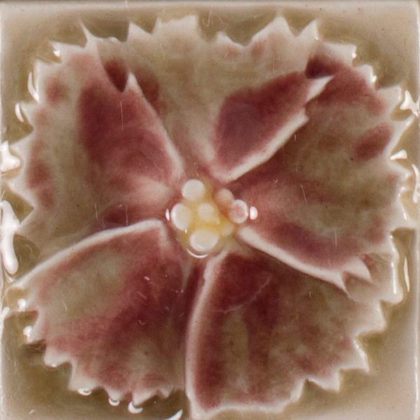 Pratt and Larson Tile 2×2 Dianthus WW40   Pratt + Larson   