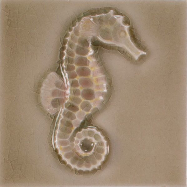 Pratt and Larson Tile 4×4 Marine Seahorse WW40   Pratt + Larson   