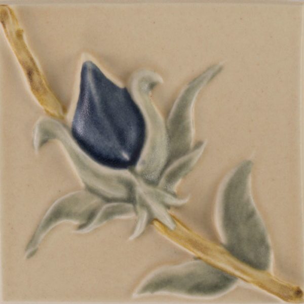 Pratt and Larson Tile 4×4 Vine Flower B CW72b   Pratt + Larson   