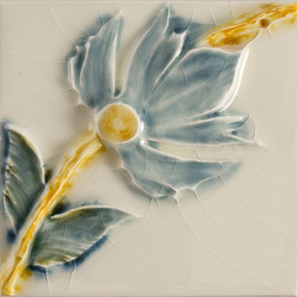 Pratt and Larson Tile 4×4 Vine Flower C WW1   Pratt + Larson   