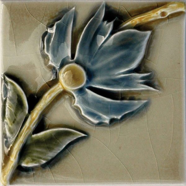 Pratt and Larson Tile 4×4 Vine Flower C WW40   Pratt + Larson   