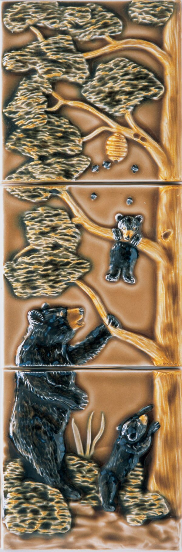 Pratt and Larson Tile 6×18 Bear Panel Left WW35   Pratt + Larson   