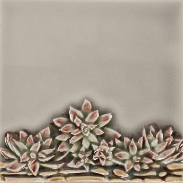 Pratt and Larson Tile 6×6 Hens Chicks WW88   Pratt + Larson   