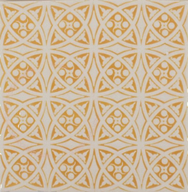 Pratt and Larson Tile Embossed C PW1 marigold   Pratt + Larson   