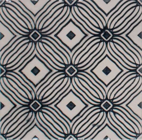 Pratt and Larson Tile Embossed D PW1 Indigo   Pratt + Larson   