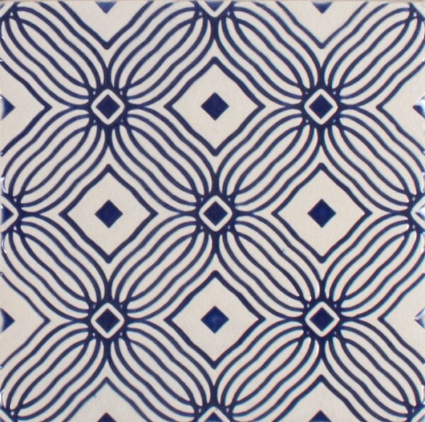 Pratt and Larson Tile Embossed D PW1 cobalt   Pratt + Larson   
