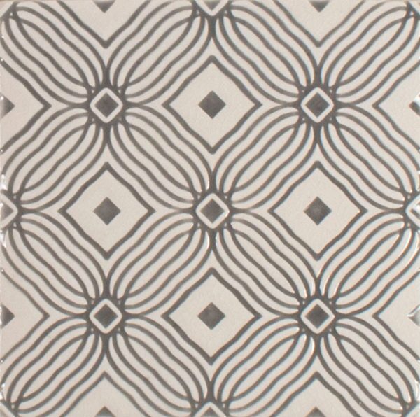 Pratt and Larson Tile Embossed D PW1 silver   Pratt + Larson   