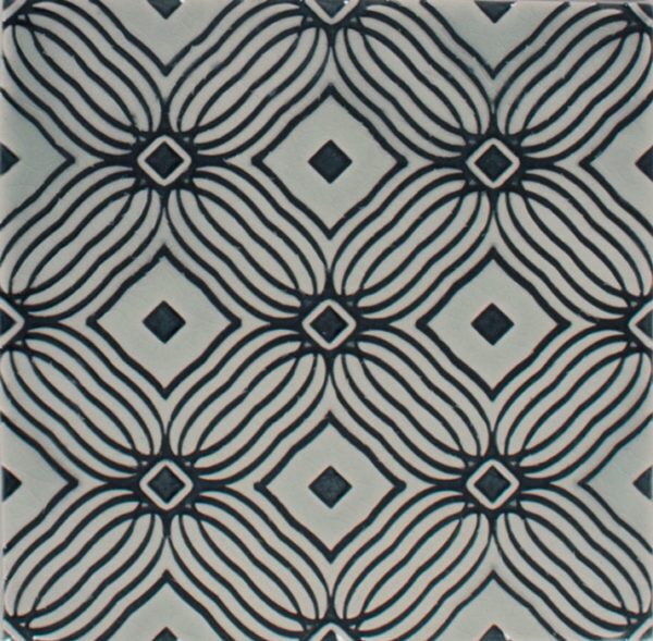 Pratt and Larson Tile Embossed D PW7 Indigo   Pratt + Larson   