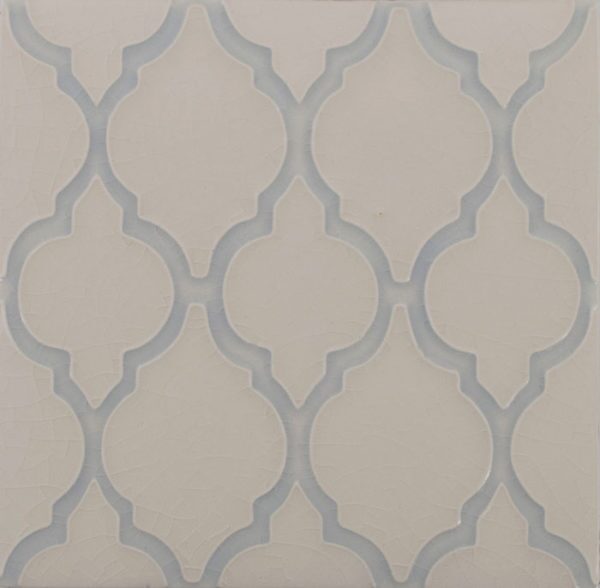 Pratt and Larson Tile Motif A sky white   Pratt + Larson   