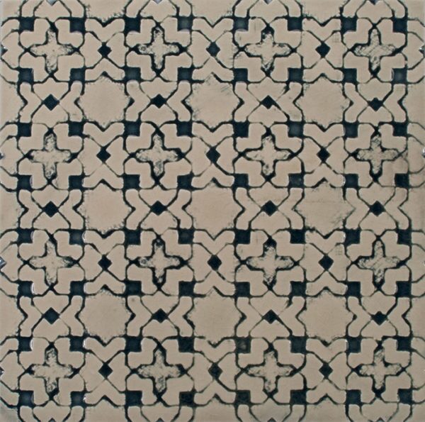 Pratt and Larson Tile Scraffito B PW40 Indigo   Pratt + Larson   