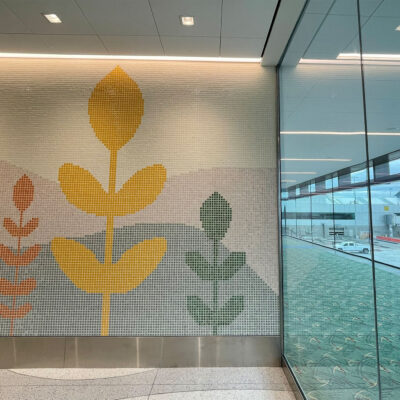 pdx airport high desert mosaic window   Pratt + Larson   